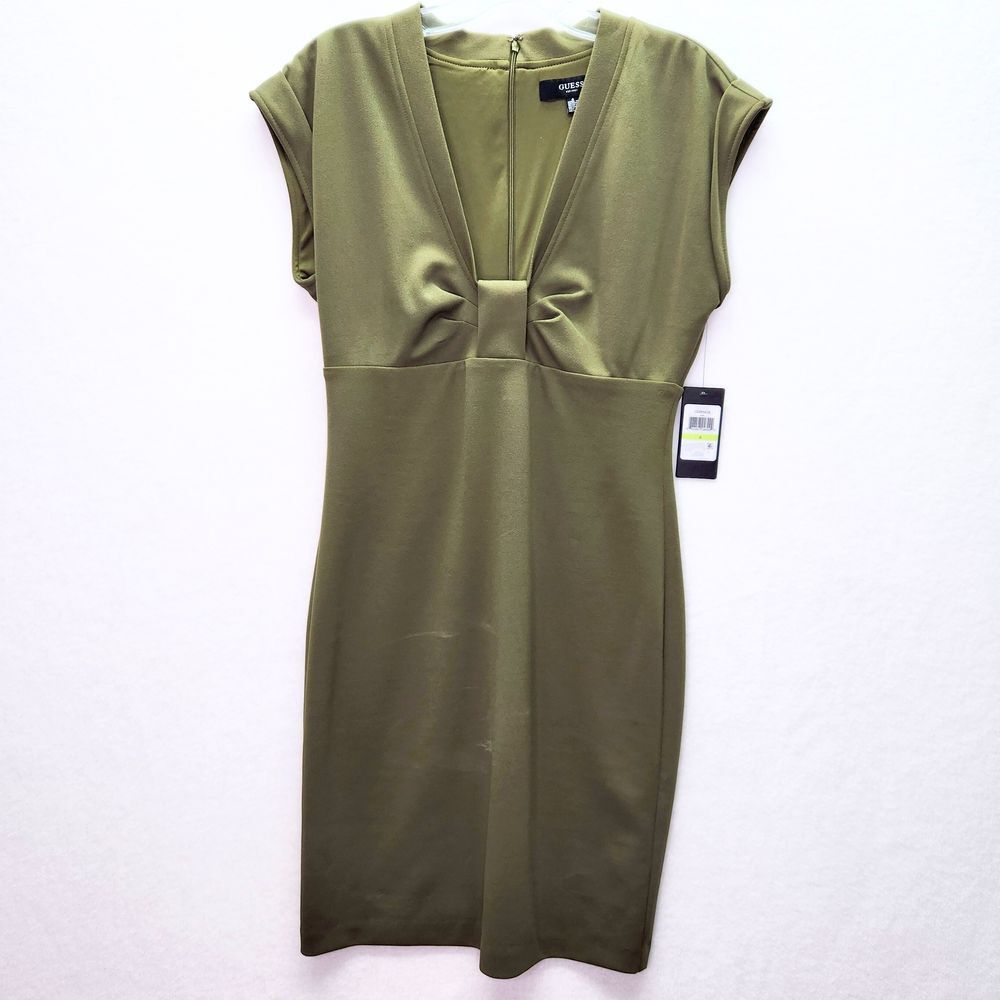 Guess Olive Green Midi Dress